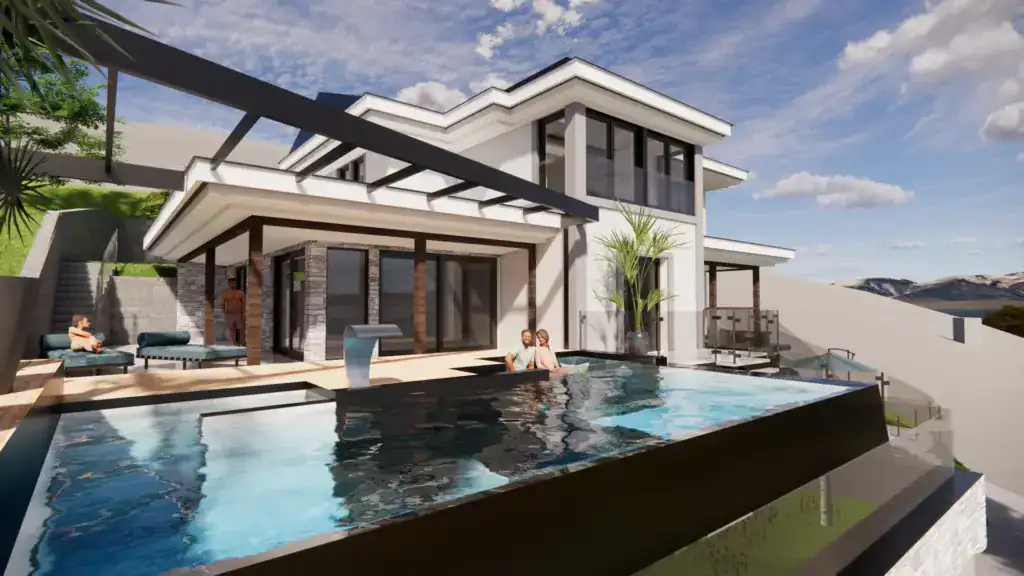 PLANHAK Frengel Poolansicht